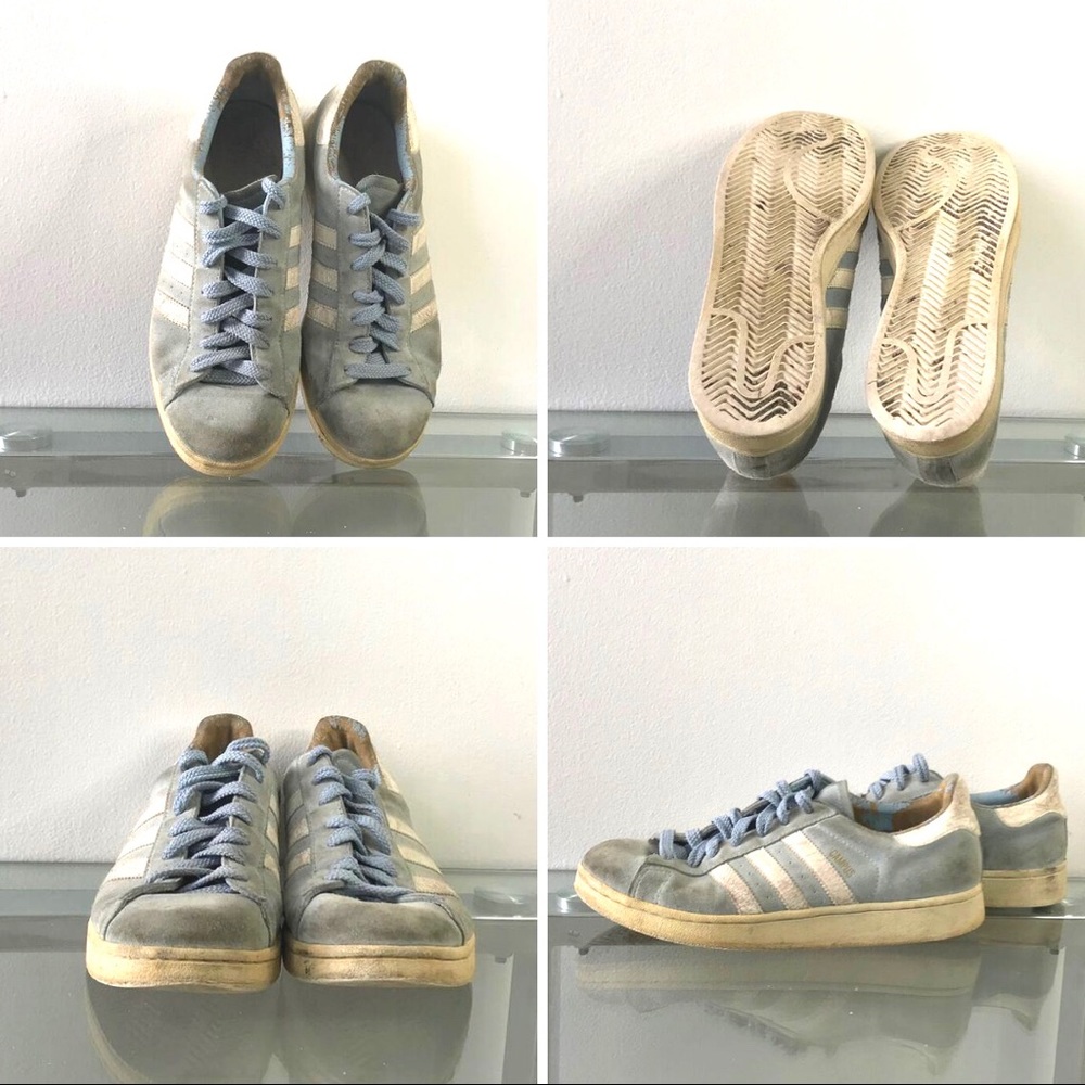 Vintage Women’s Baby Blue Suede Adidas Lace Ups